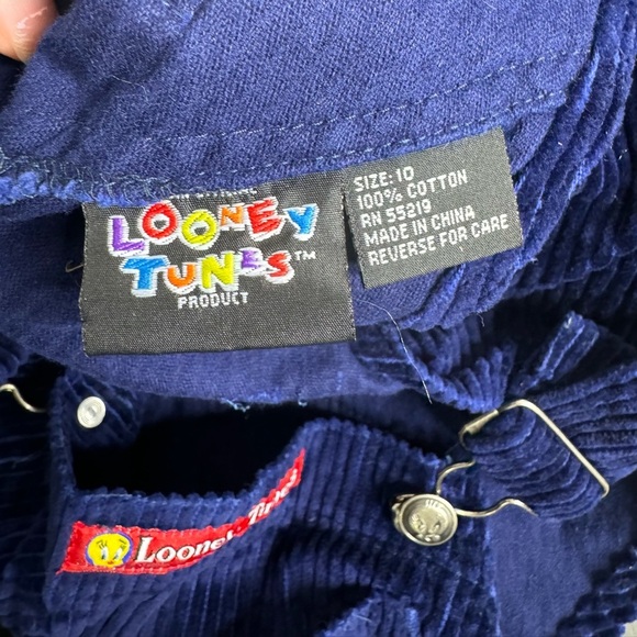 Vintage Tweety Bird LOONEY TUNES Overalls Corduroy - Picture 3 of 9